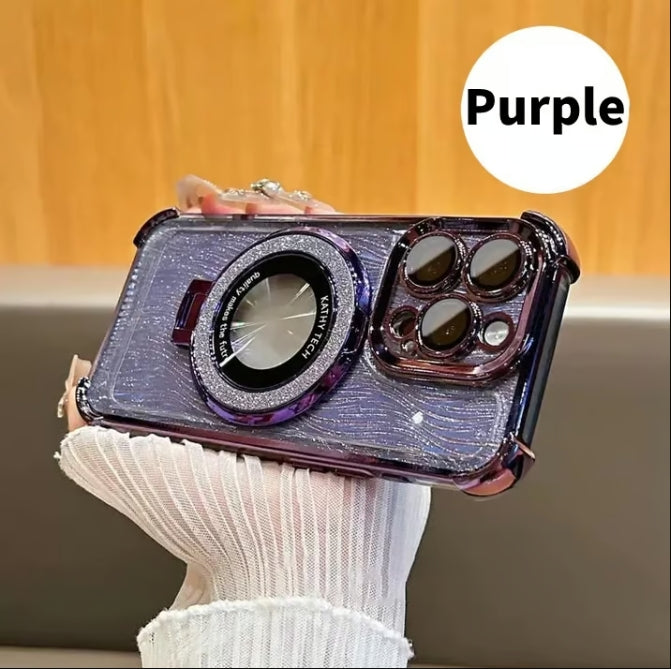 For iPhone Four Corners Airbag Drop Protection Magnetic Stand Case