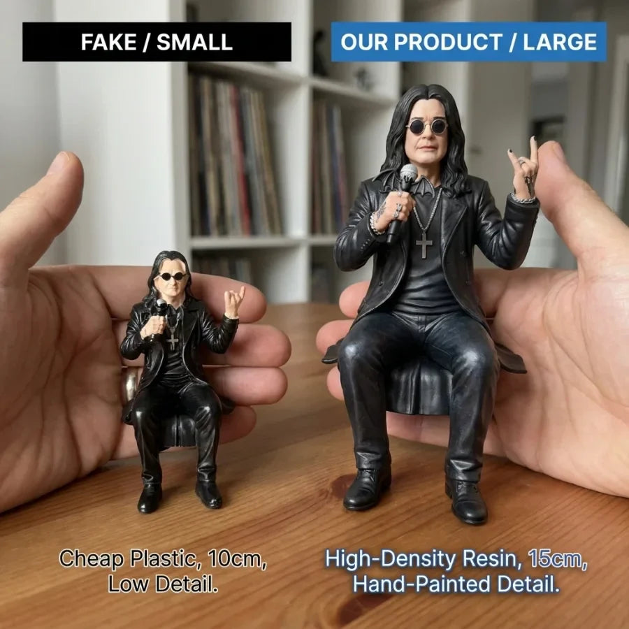 15cm Hand-Painted Rock Legend Dashboard Figurine