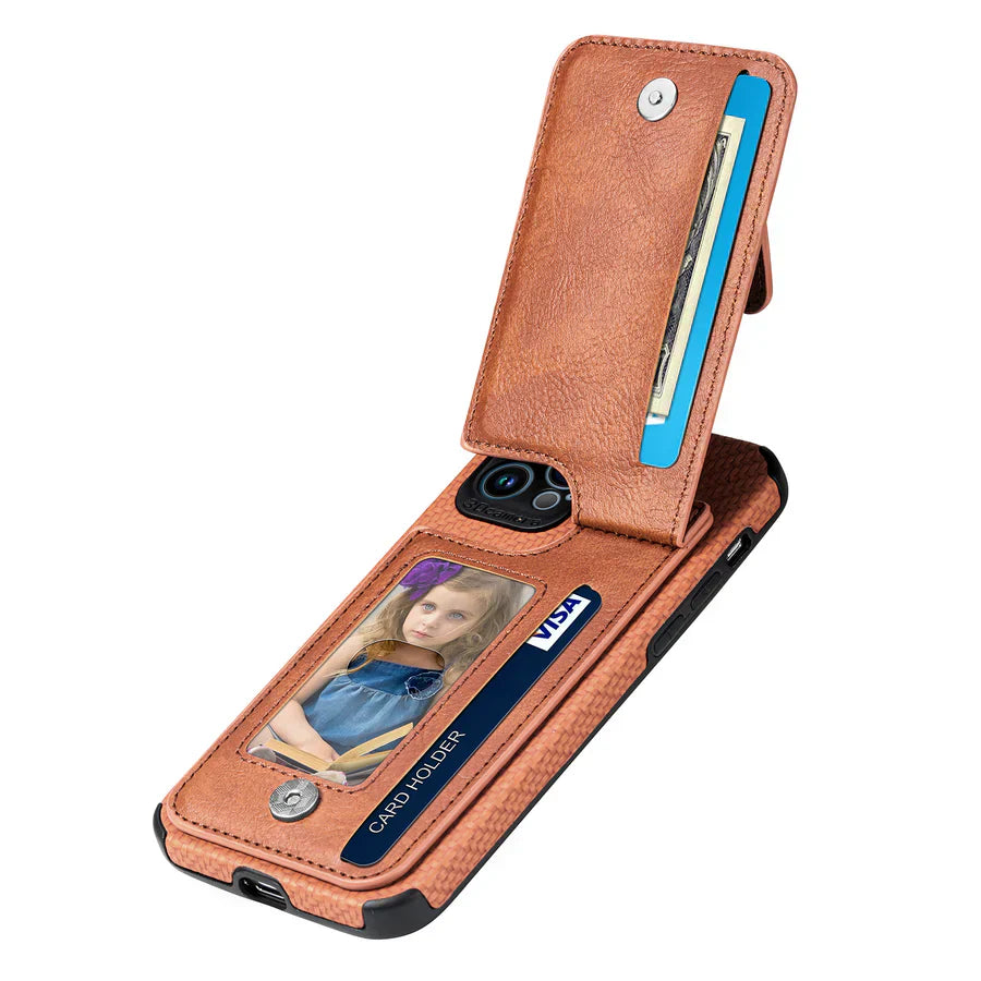 Zipper Cards Wallet Leather Phone Case For iPhone