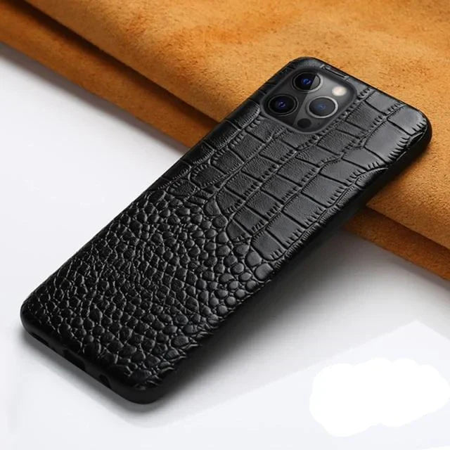 Full protective Lmitation Crocodile Leather Texture Phone Case for iPhone